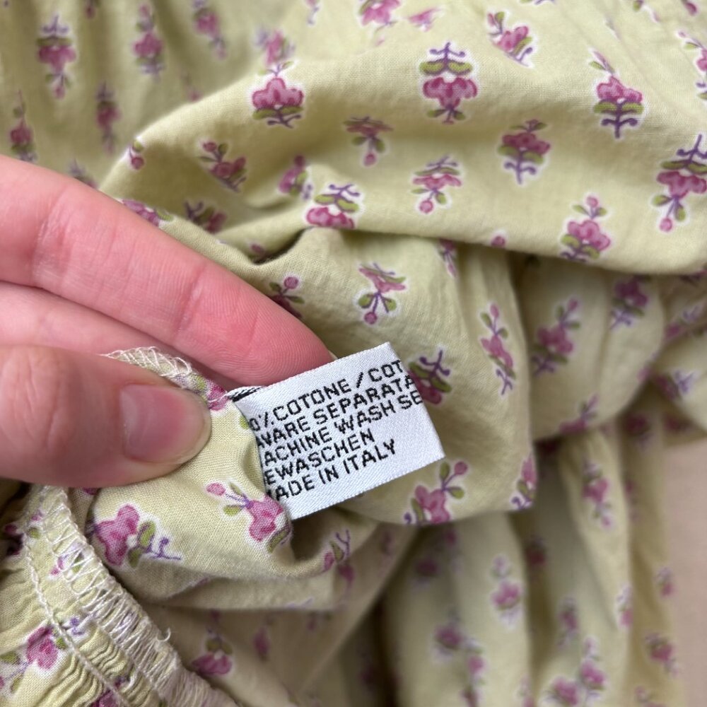 Smocked Floral Maxi Dress in Light Green - Picture 9 of 11